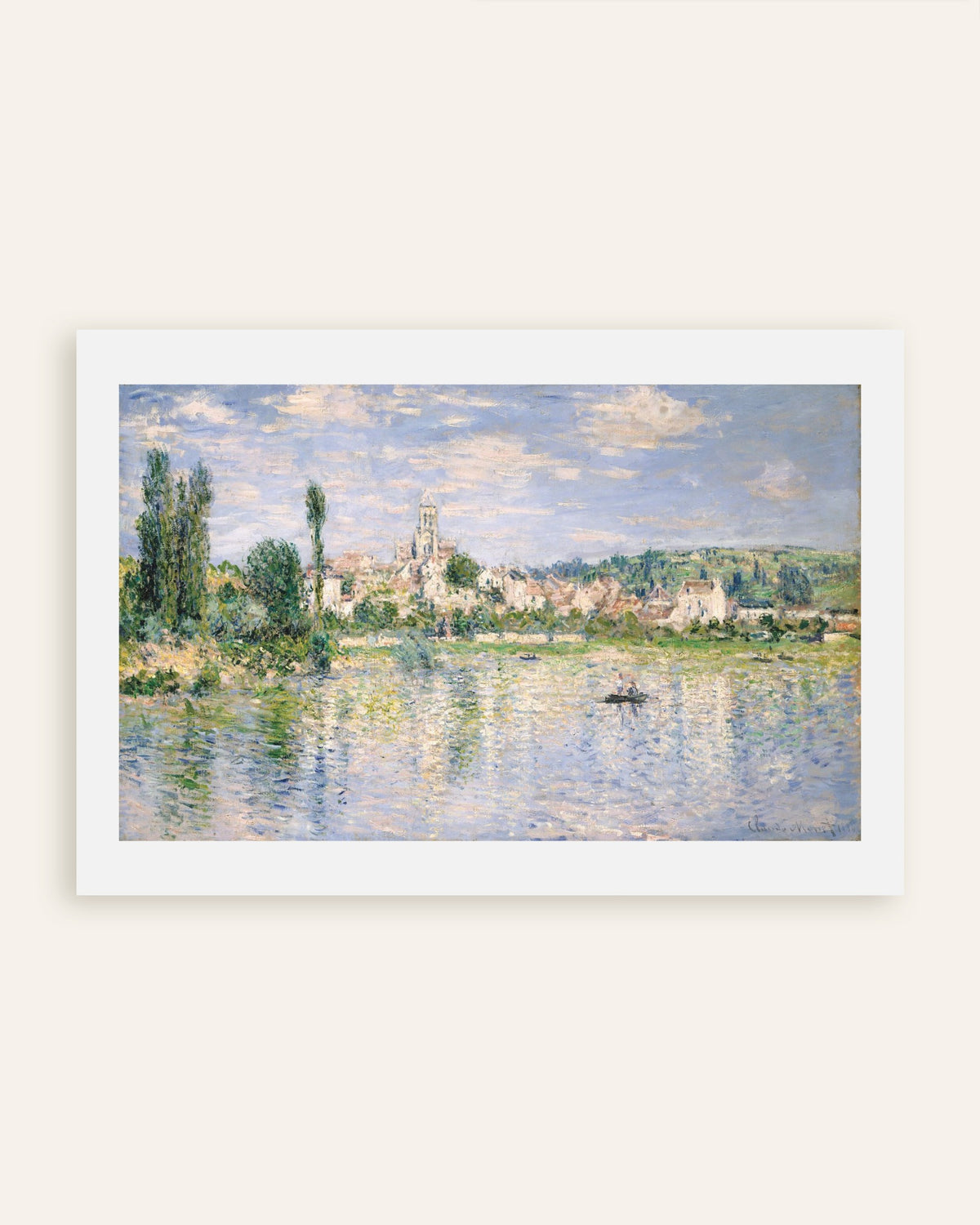 Plakat Vétheuil om sommeren (1880) af Claude Monet, miniature