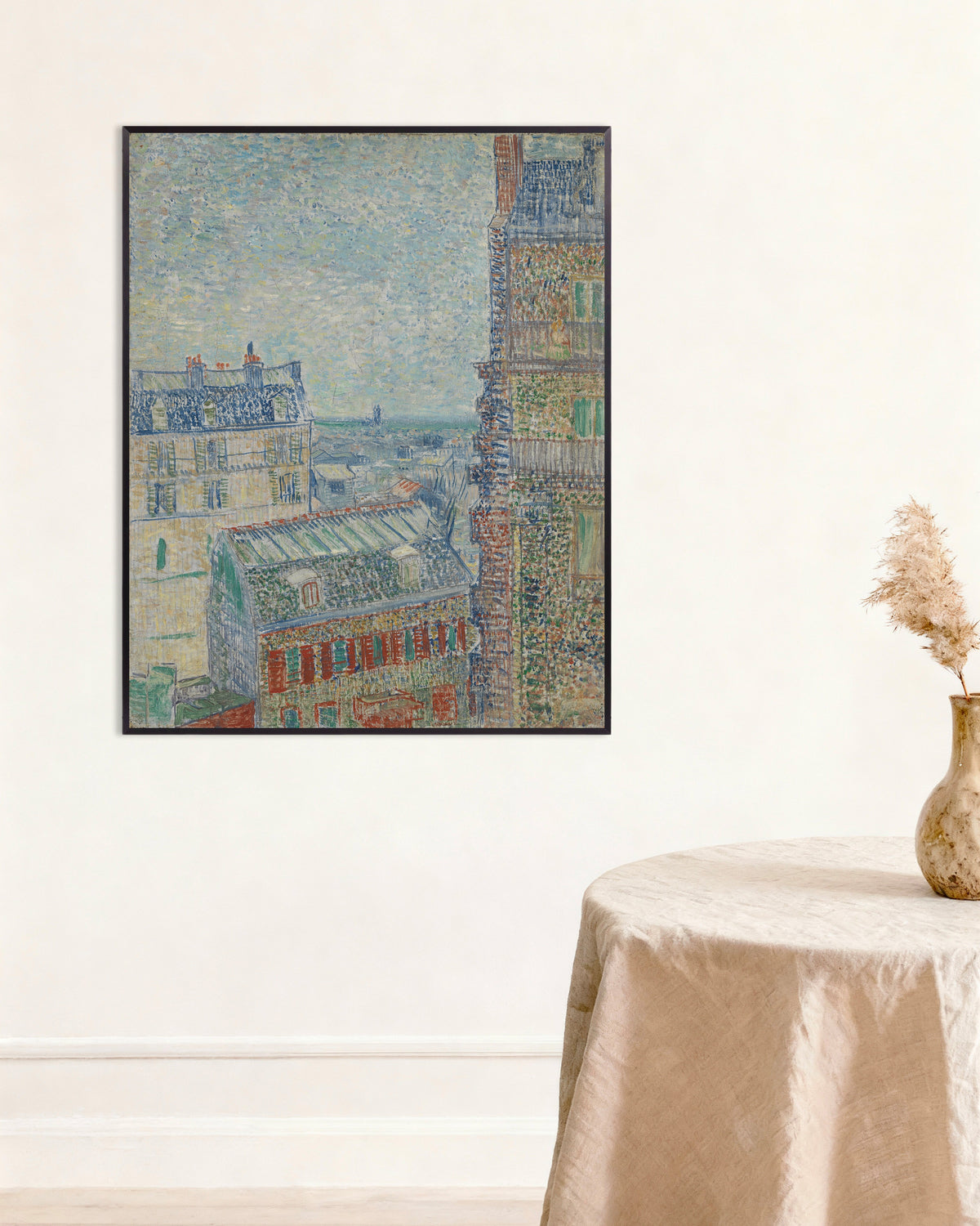 Poster af Udsigt fra Theos lejlighed (1887) af Vincent van Gogh med metalramme