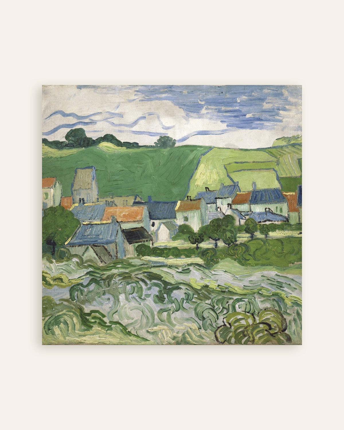 Poster af Udsigt over Auvers (1890) af Vincent van Gogh, miniature