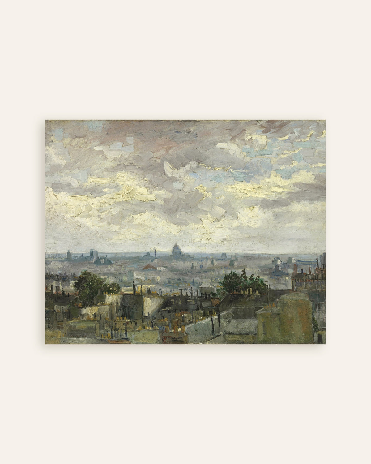 Plakat med Udsigt over Paris (1886) af Vincent van Gogh, miniature