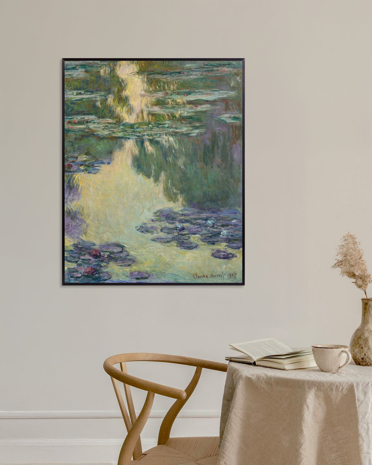 Plakat Åkander (1907) af Claude Monet med metalramme