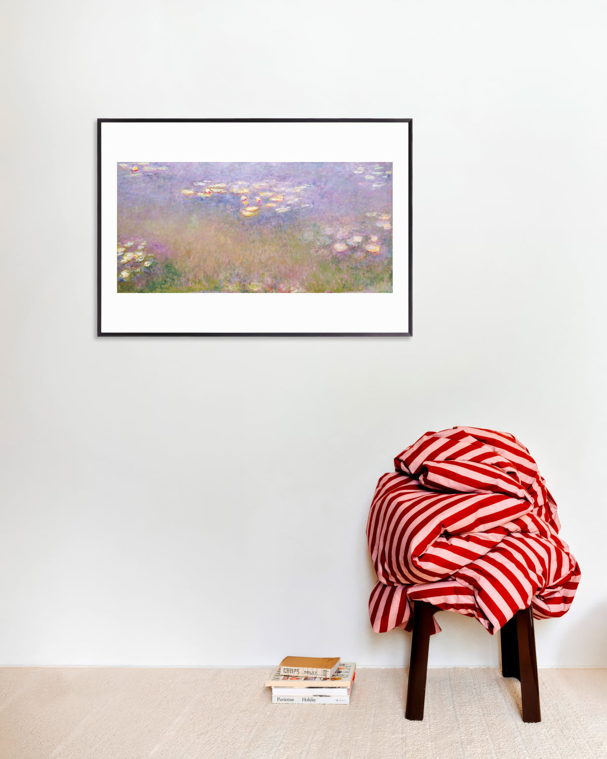 Plakat Åkander (ca. 1915–1926) af Claude Monet med metalramme