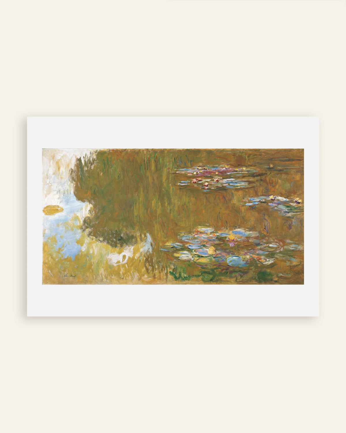 Plakat Åkandedam med spejlinger af pil (ca. 1917–1919) af Claude Monet, miniature