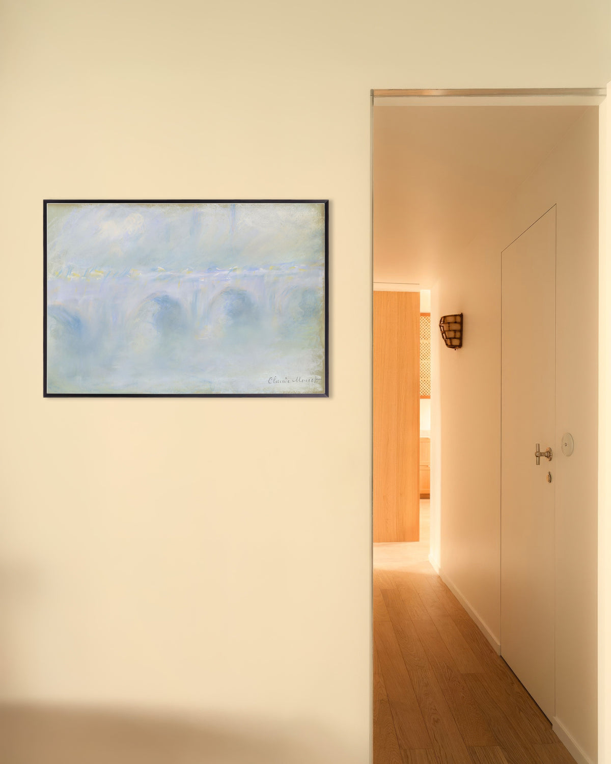 Plakat Waterloo Bridge (1901) af Claude Monet med metalramme
