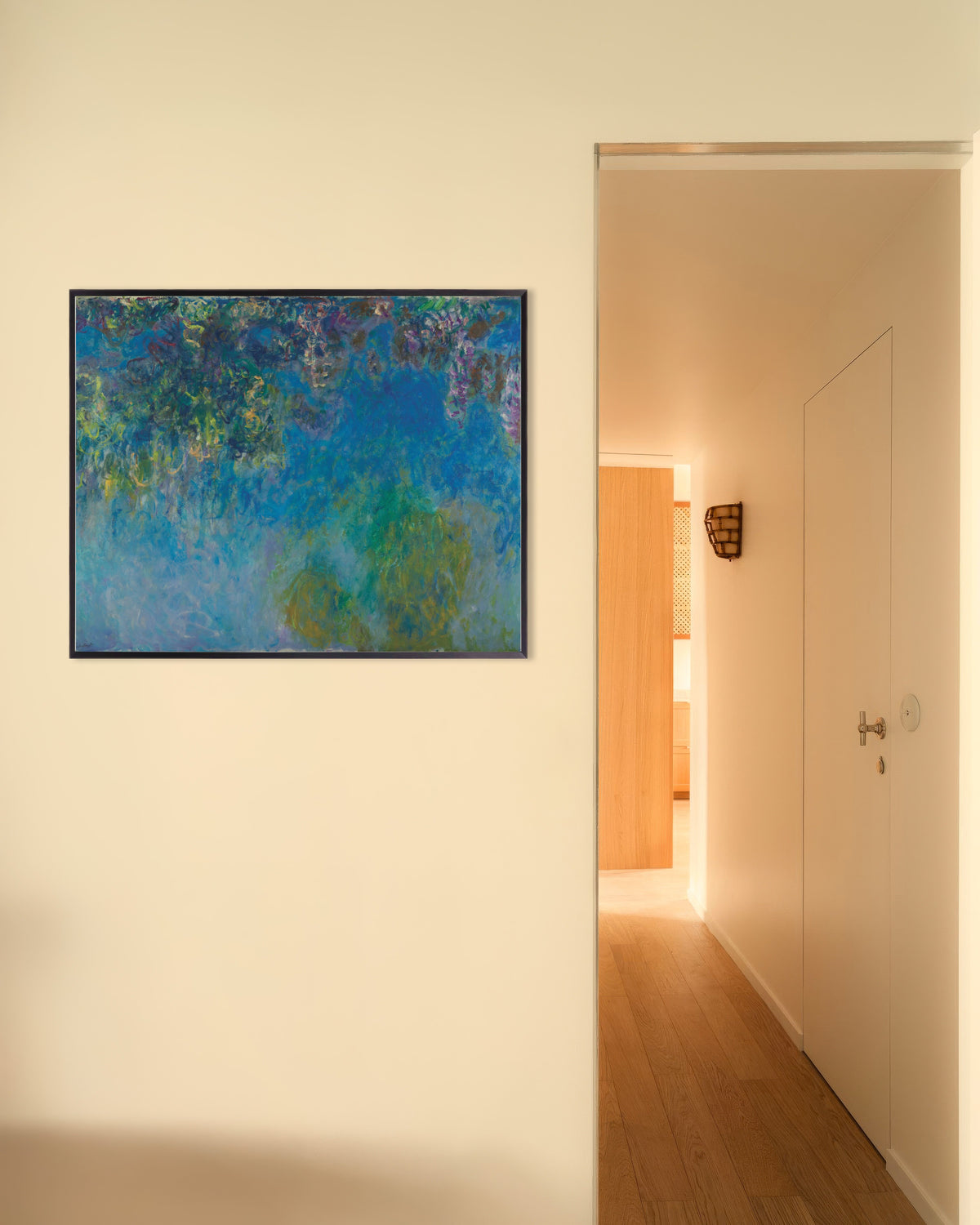 Plakat Blåregn (ca. 1925) af Claude Monet med metalramme