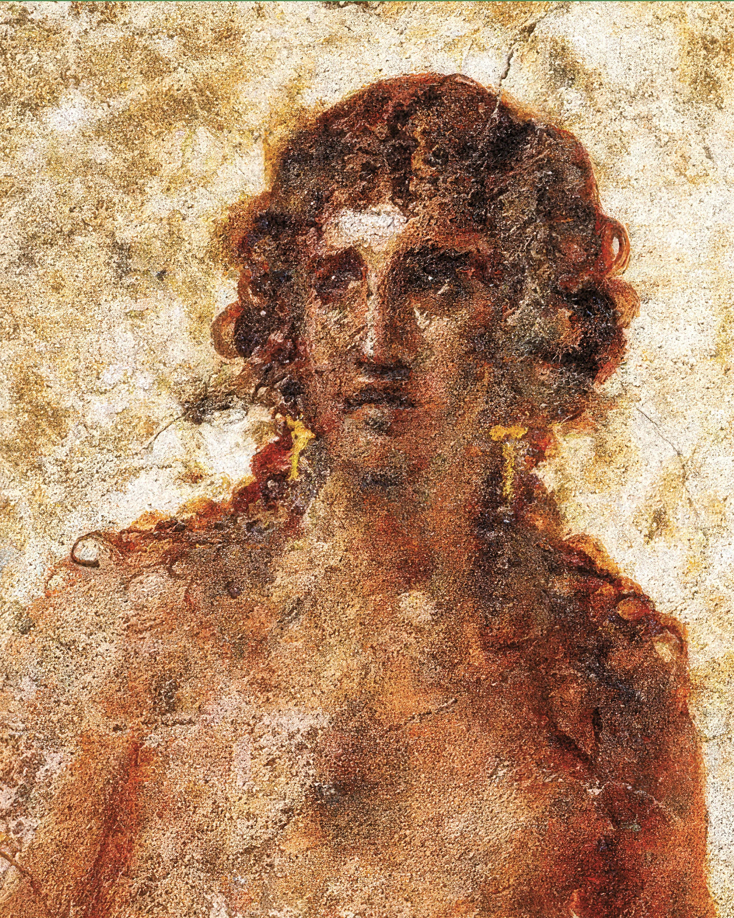 Kvinde bærende vandspand fresko poster