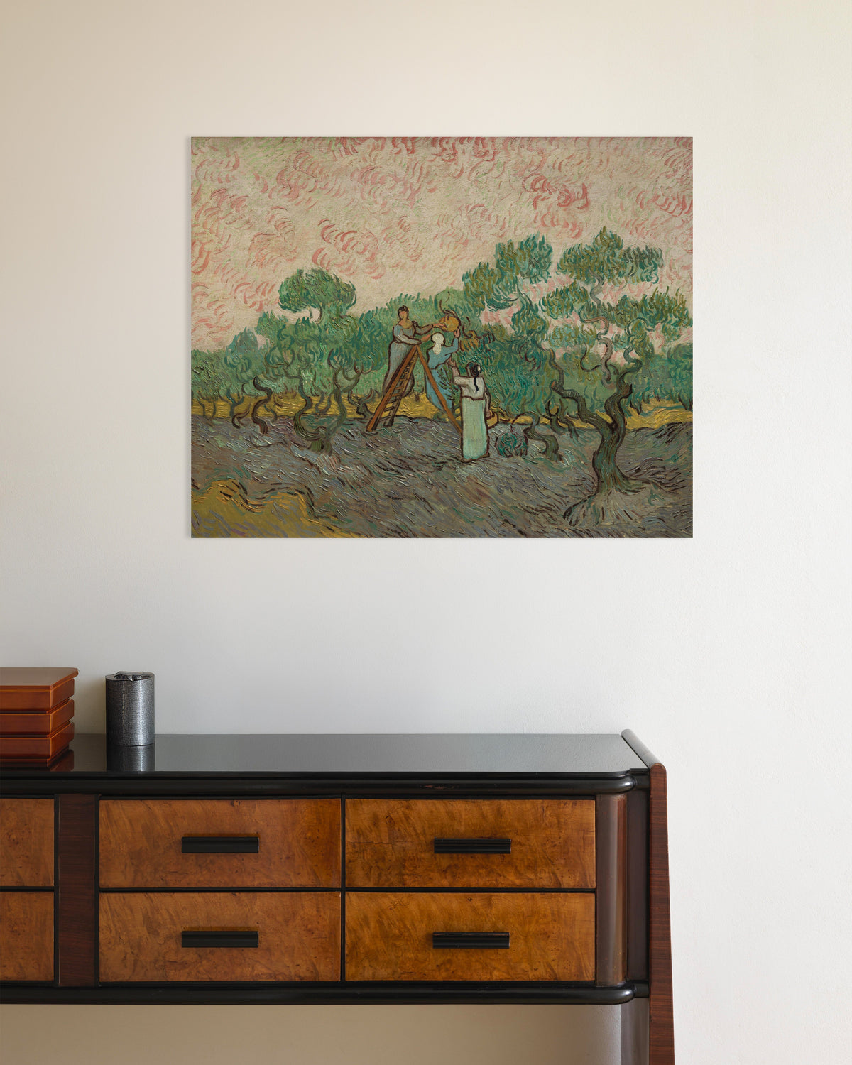 Poster af Kvinder plukker oliven (1889) af Vincent van Gogh